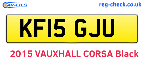 KF15GJU are the vehicle registration plates.