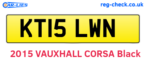 KT15LWN are the vehicle registration plates.