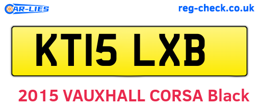 KT15LXB are the vehicle registration plates.