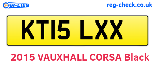 KT15LXX are the vehicle registration plates.