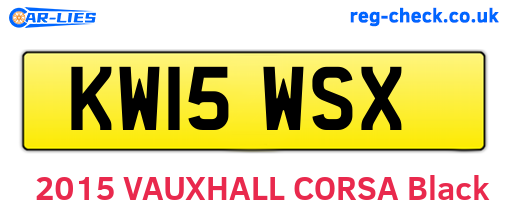KW15WSX are the vehicle registration plates.