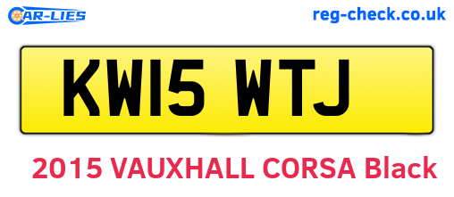 KW15WTJ are the vehicle registration plates.
