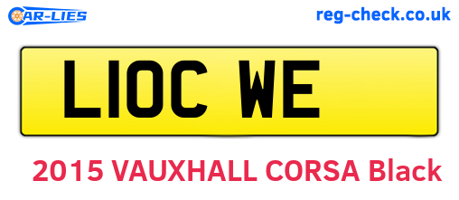 L10CWE are the vehicle registration plates.