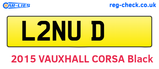 L2NUD are the vehicle registration plates.