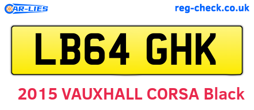 LB64GHK are the vehicle registration plates.