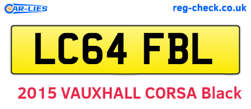 LC64FBL are the vehicle registration plates.