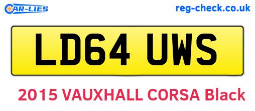 LD64UWS are the vehicle registration plates.
