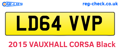 LD64VVP are the vehicle registration plates.