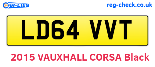 LD64VVT are the vehicle registration plates.