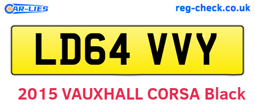 LD64VVY are the vehicle registration plates.