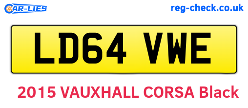 LD64VWE are the vehicle registration plates.