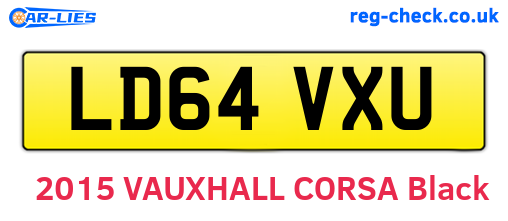 LD64VXU are the vehicle registration plates.