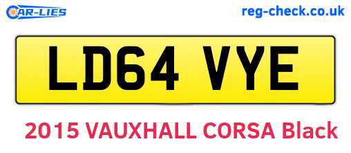 LD64VYE are the vehicle registration plates.
