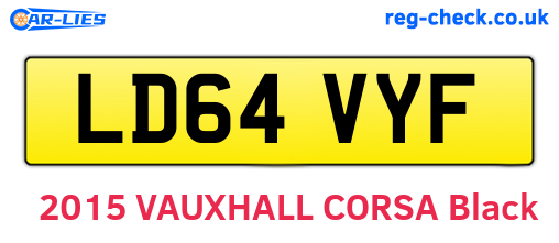 LD64VYF are the vehicle registration plates.
