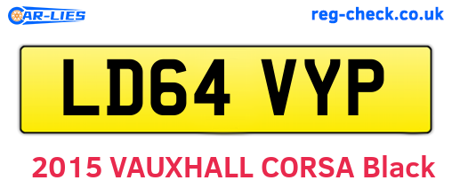 LD64VYP are the vehicle registration plates.