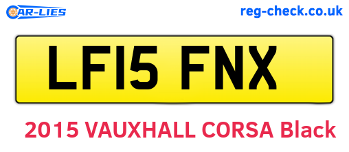 LF15FNX are the vehicle registration plates.
