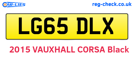 LG65DLX are the vehicle registration plates.