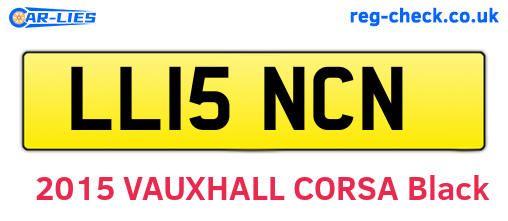 LL15NCN are the vehicle registration plates.