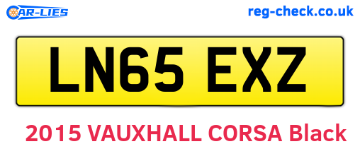 LN65EXZ are the vehicle registration plates.