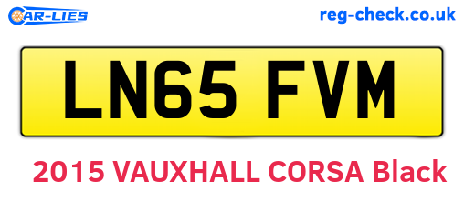 LN65FVM are the vehicle registration plates.