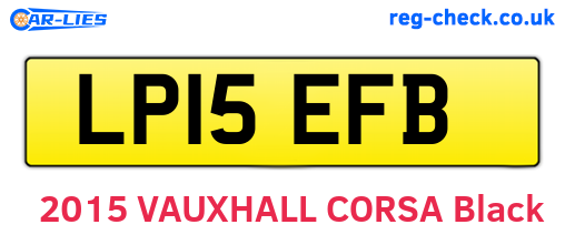 LP15EFB are the vehicle registration plates.