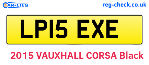 LP15EXE are the vehicle registration plates.
