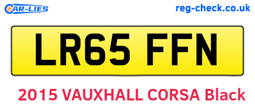 LR65FFN are the vehicle registration plates.