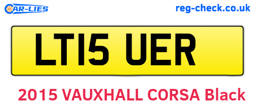 LT15UER are the vehicle registration plates.