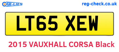 LT65XEW are the vehicle registration plates.