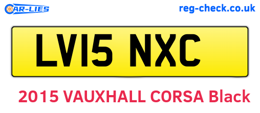 LV15NXC are the vehicle registration plates.
