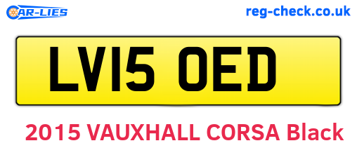 LV15OED are the vehicle registration plates.