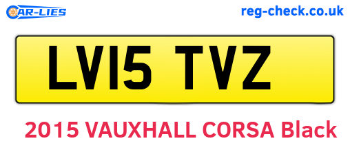 LV15TVZ are the vehicle registration plates.