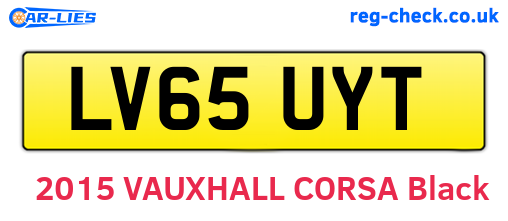 LV65UYT are the vehicle registration plates.