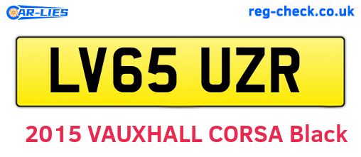 LV65UZR are the vehicle registration plates.