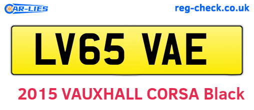 LV65VAE are the vehicle registration plates.