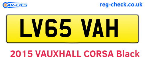 LV65VAH are the vehicle registration plates.