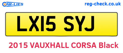 LX15SYJ are the vehicle registration plates.