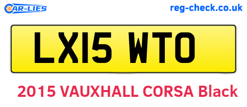 LX15WTO are the vehicle registration plates.