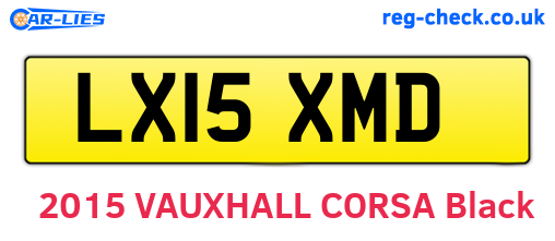 LX15XMD are the vehicle registration plates.