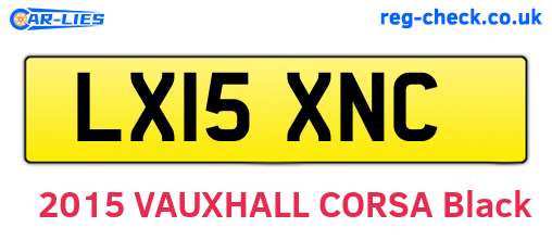 LX15XNC are the vehicle registration plates.