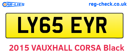 LY65EYR are the vehicle registration plates.
