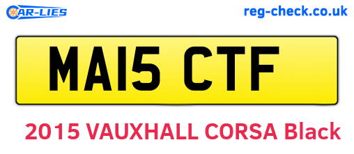 MA15CTF are the vehicle registration plates.