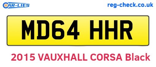 MD64HHR are the vehicle registration plates.