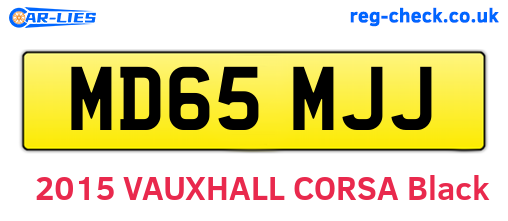 MD65MJJ are the vehicle registration plates.