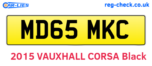 MD65MKC are the vehicle registration plates.