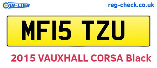 MF15TZU are the vehicle registration plates.