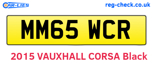 MM65WCR are the vehicle registration plates.