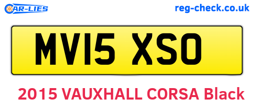MV15XSO are the vehicle registration plates.