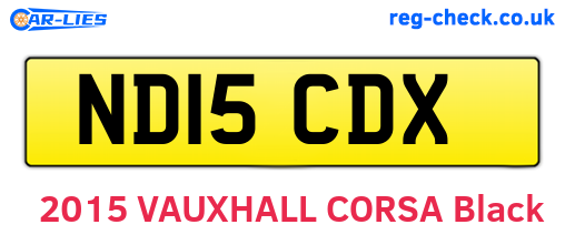 ND15CDX are the vehicle registration plates.