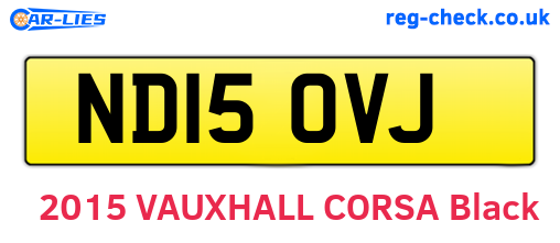 ND15OVJ are the vehicle registration plates.